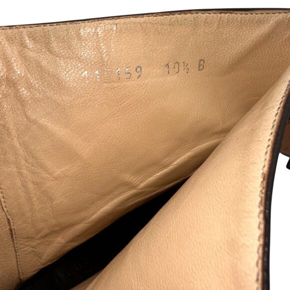 Gucci Vintage Brown Leather Pointed Toe Bootie Heels Size 10.5 - Picture 8 of 12
